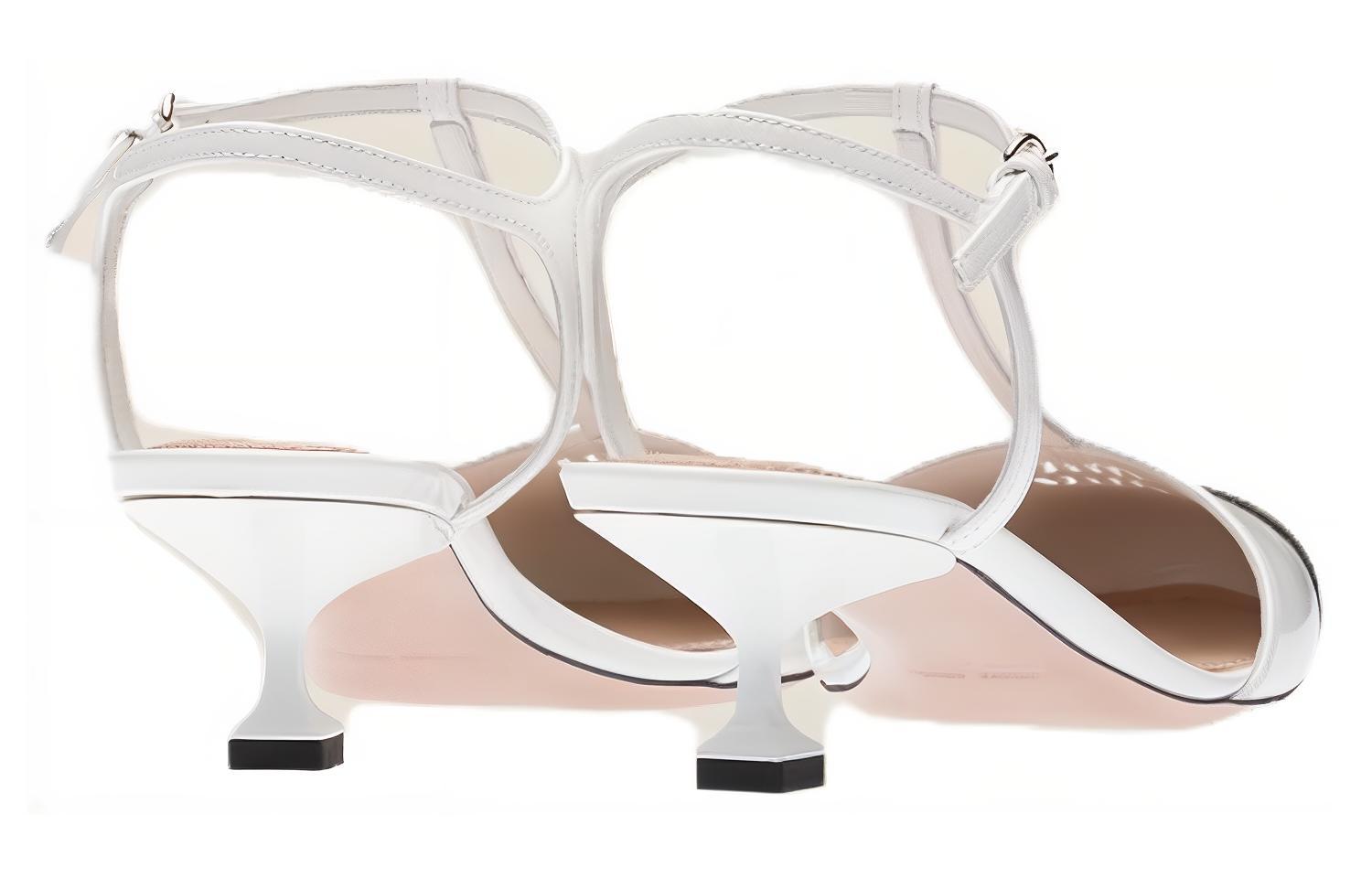 (W) MIU MIU Killer 'Patent White Fashion Slides' 圖 4