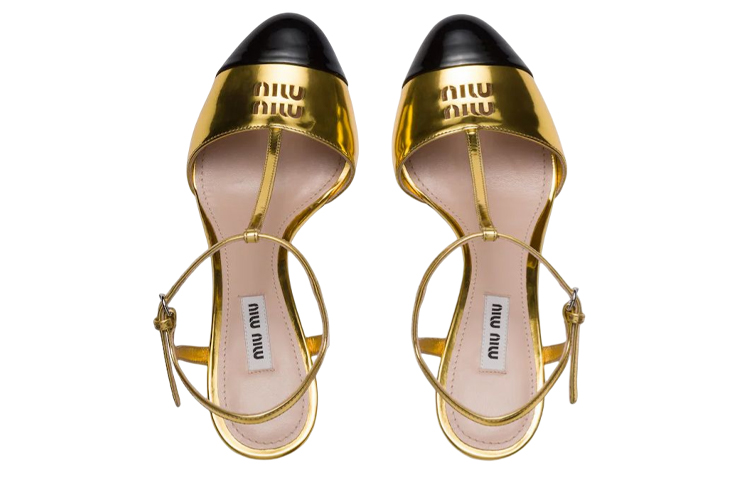 (W) MIU MIU Killer Heel 'Gold Patent with Back Strap' 圖 4