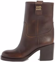 (Women) MIU MIU Leather Ankle Boot 'Elegant Simplicity Sienna' 5U966D_3KY8_F0038_F_075 (Women) MIU MIU Leather Ankle Boot 'Elegant Simplicity Sienna' 5U966D_3KY8_F0038_F_075