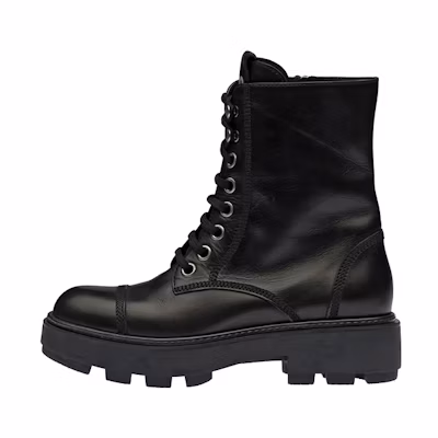 (W) MIU MIU Leather Ankle Boots 'Black'