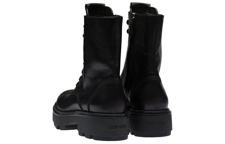 (W) MIU MIU Leather Ankle Boots 'Black' 圖 3