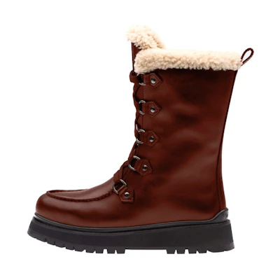 (W) MIU MIU Leather Ankle Boots 'Brown'