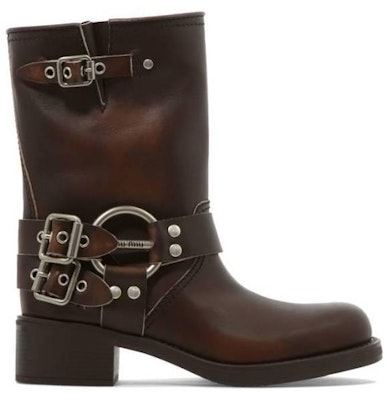 (W) MIU MIU Sepatu Bot Kulit Ankle 'Brown Fashion' 5U845D_3F33_F0192 Order (W) MIU MIU Sepatu Bot Kulit Ankle 'Brown Fashion' 5U845D_3F33_F0192