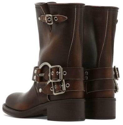 (W) MIU MIU Sepatu Bot Kulit Ankle 'Brown Fashion' 5U845D_3F33_F0192 Shop (W) MIU MIU Sepatu Bot Kulit Ankle 'Brown Fashion' 5U845D_3F33_F0192