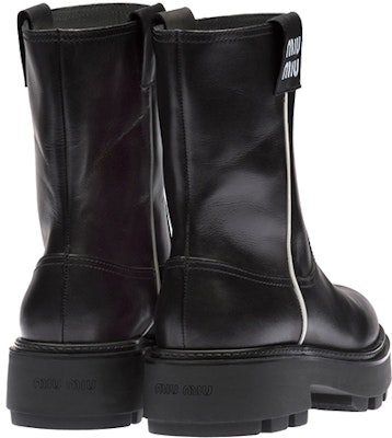 (W) MIU MIU Sepatu Boot Kulit Hitam Kasual 'Sederhana' 5U613D_3AQP_F0002_F_045 Lookbook (W) MIU MIU Sepatu Boot Kulit Hitam Kasual 'Sederhana' 5U613D_3AQP_F0002_F_045