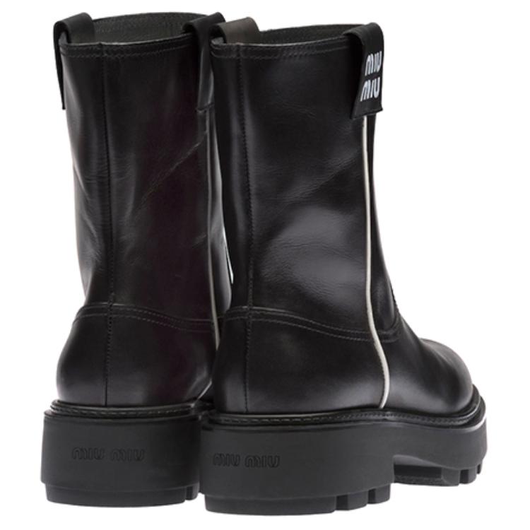 Shop (W) ミュウミュウ シンプル黒レザーアンクルブーツ
(Myuumyuu Shinpuru Kuro Rezaa Ankuru Buutsu) 5U613D_3AQP_F0002_F_045