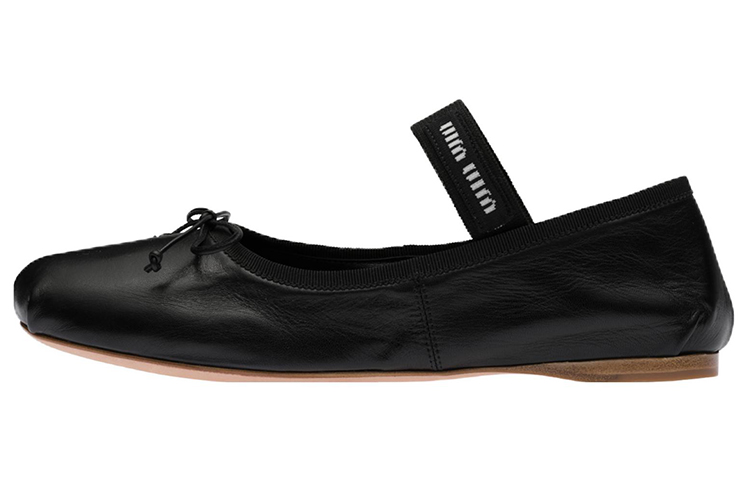 (Women) MIU MIU Leather Ballerinas 'Black' 5F794D_XUU_F0002_F_A005
