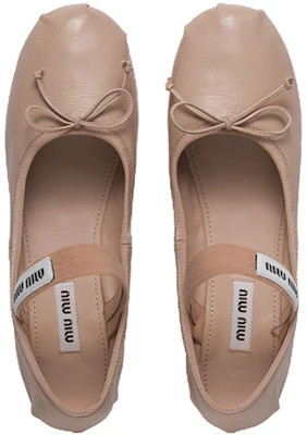 (Women) MIU MIU Leather Ballerinas 'Water Lily' 5F794D_XUU_F0NZ2_F_A005 Shop (Women) MIU MIU Leather Ballerinas 'Water Lily' 5F794D_XUU_F0NZ2_F_A005
