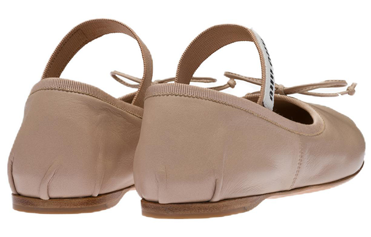Purchase (Women) MIU MIU Leather Ballerinas 'Water Lily' 5F794D_XUU_F0NZ2_F_A005