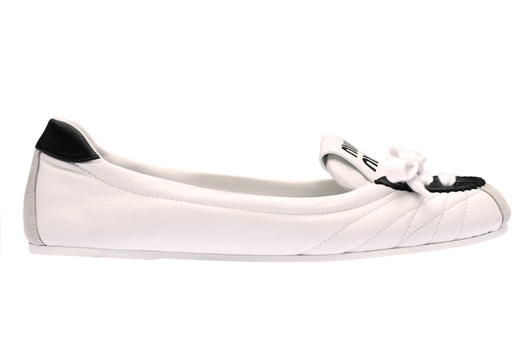 Order (W) Ballerines en Cuir MIU MIU ''Noir et Blanc'' 5F501D_MIW_F0964_F_005