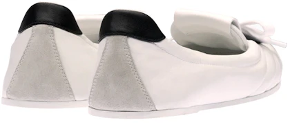 Purchase (Women) MIU MIU Leather Ballet Flats 'Black and White' 5F501D_MIW_F0964_F_005