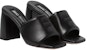 (W) MIU MIU Selipar Tumit Blok Kulit 'Hitam' 5XX614_011_F0002_F_085