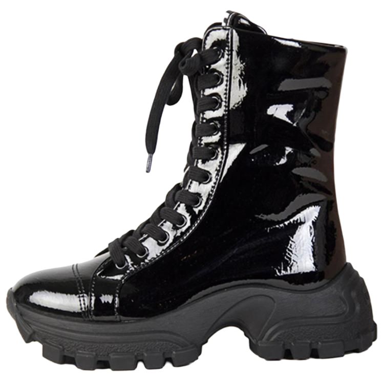 (Women) MIU MIU Leather Block Heel Ankle Boots 'Black' 5U185D_3LBK_F_0002