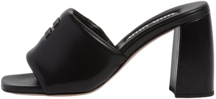 (Women) MIU MIU Leather Block-Heel Slide 'Black' 5XX614_011_F0002_F_085 (Women) MIU MIU Leather Block-Heel Slide 'Black' 5XX614_011_F0002_F_085