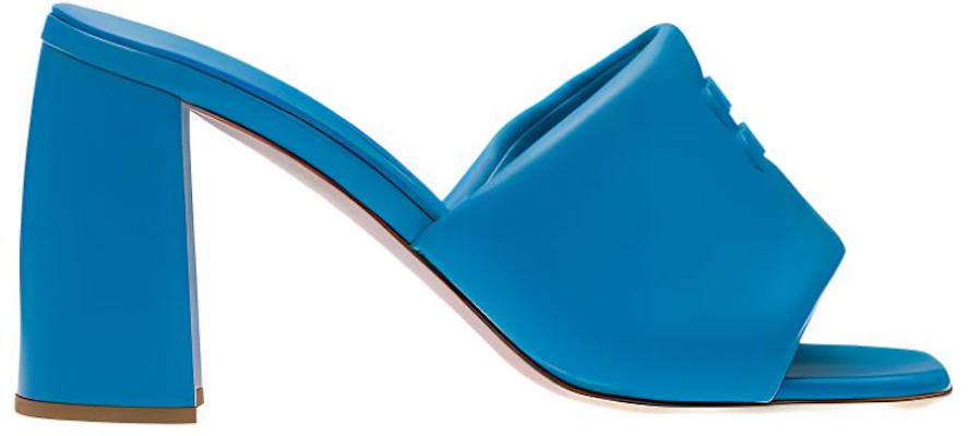 (W) MIU MIU Leren Blokhak Vierkante Neus Slide ''Blauwe Mode'' 5XX614_011_F0013_F_085 Order (W) MIU MIU Leren Blokhak Vierkante Neus Slide ''Blauwe Mode'' 5XX614_011_F0013_F_085