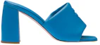 Order (W) MIU MIU Leren Blokhak Vierkante Neus Slide ''Blauwe Mode'' 5XX614_011_F0013_F_085