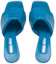 Shop (W) MIU MIU Leren Blokhak Vierkante Neus Slide ''Blauwe Mode'' 5XX614_011_F0013_F_085