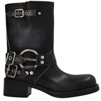 Order (W) 미우미우 블랙 레더 버클 부츠 (Miumiu Black Leather Buckle Boots) 5U845D_3F33_F0002