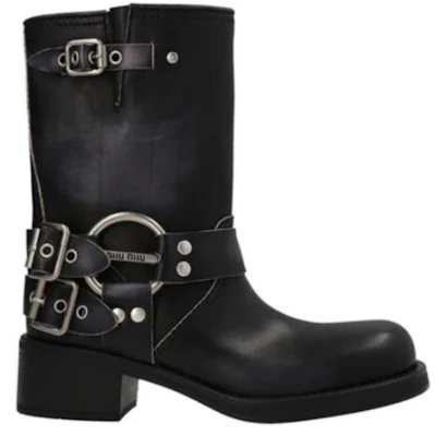 (W) 미우미우 블랙 레더 버클 부츠 (Miumiu Black Leather Buckle Boots) 5U845D_3F33_F0002 Order (W) 미우미우 블랙 레더 버클 부츠 (Miumiu Black Leather Buckle Boots) 5U845D_3F33_F0002
