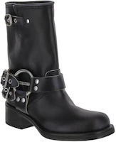 Shop (W) 미우미우 블랙 레더 버클 부츠 (Miumiu Black Leather Buckle Boots) 5U845D_3F33_F0002