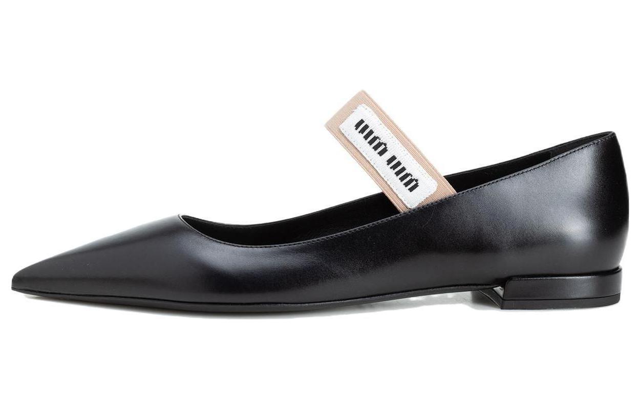 (Women) MIU MIU Leather Casual Shoes 'Comfort Fashion Black' 5F930D_3AQO_FM010_F_009L