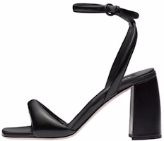 (Women) MIU MIU Leather Chunky-Heel Buckle Slide 'Black' 5X910D_011_F0002_F_085 (Women) MIU MIU Leather Chunky-Heel Buckle Slide 'Black' 5X910D_011_F0002_F_085