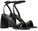 Shop (W) MIU MIU Sandales à Talons Chunky en Cuir avec Boucle ''Noir'' 5X910D_011_F0002_F_085