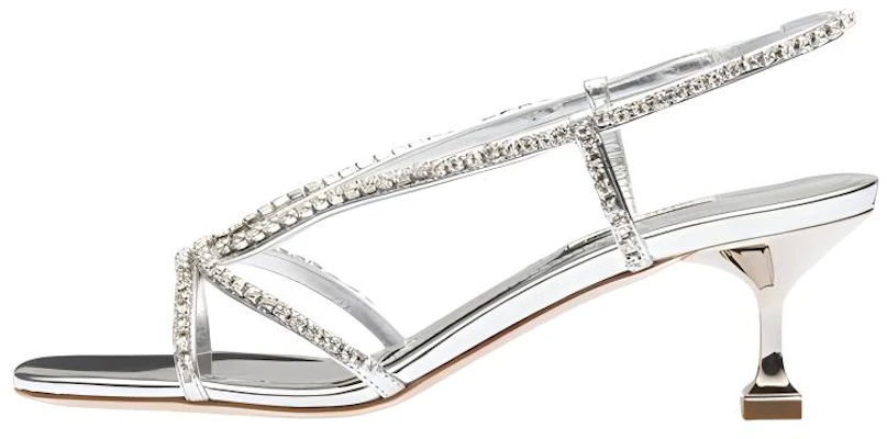 (W) MIU MIU Leren Kristallen Fashion Sandalen ''Zilver'' 5X541D_3L1N_F0118_F_055 Buy (W) MIU MIU Leren Kristallen Fashion Sandalen ''Zilver'' 5X541D_3L1N_F0118_F_055