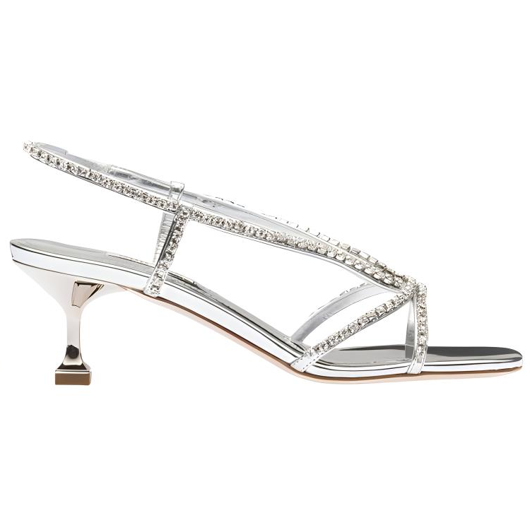 Order (W) MIU MIU Leren Kristallen Fashion Sandalen ''Zilver'' 5X541D_3L1N_F0118_F_055