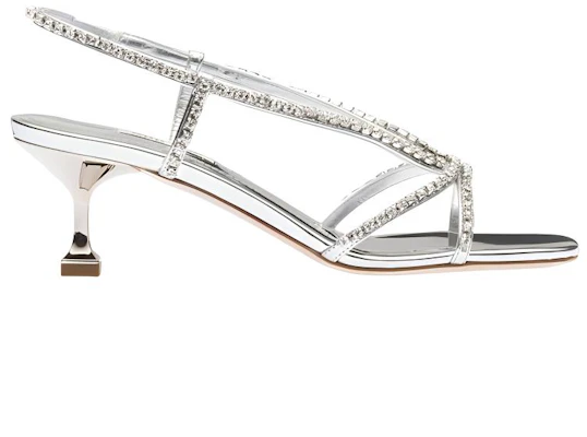 (W) MIU MIU Leren Kristallen Fashion Sandalen ''Zilver'' 5X541D_3L1N_F0118_F_055 Order (W) MIU MIU Leren Kristallen Fashion Sandalen ''Zilver'' 5X541D_3L1N_F0118_F_055