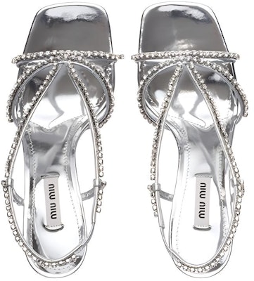 (Women) MIU MIU Leather Crystal Fashion Sandals 'Silver' 5X541D_3L1N_F0118_F_055 Shop (Women) MIU MIU Leather Crystal Fashion Sandals 'Silver' 5X541D_3L1N_F0118_F_055
