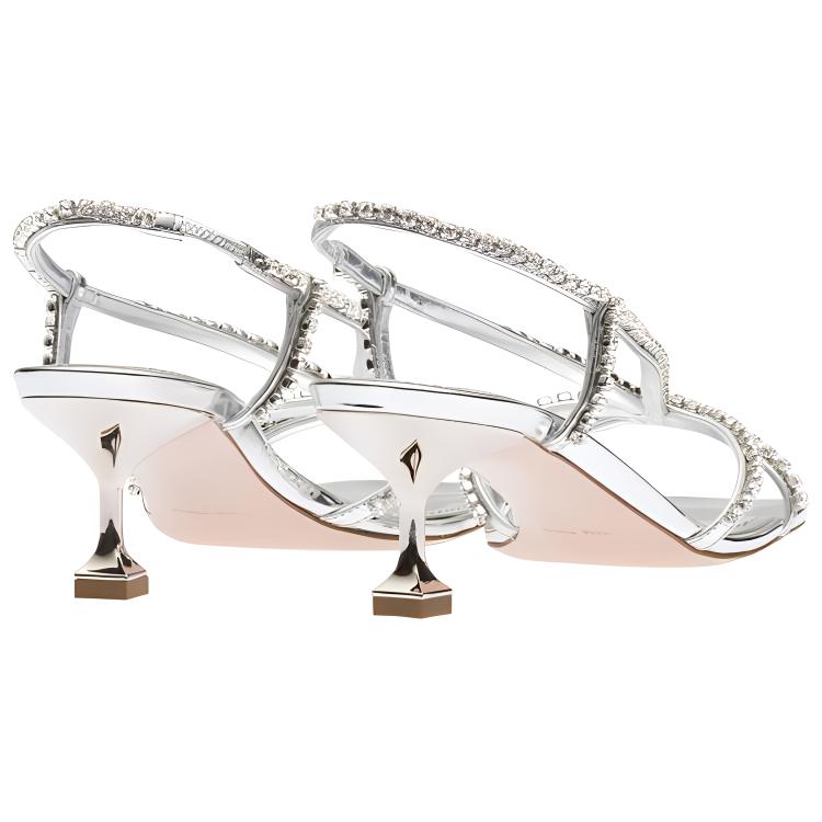 Purchase (W) MIU MIU Leren Kristallen Fashion Sandalen ''Zilver'' 5X541D_3L1N_F0118_F_055