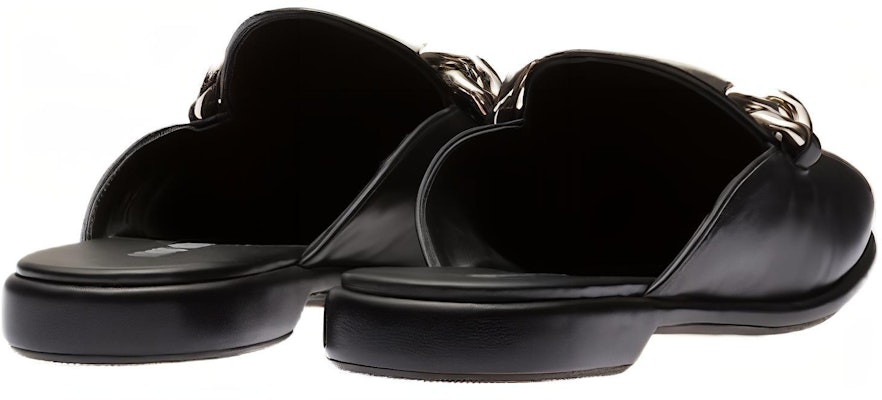 (Women) MIU MIU Leather Fashion Slide 'Black' 'Logo Carved Chain' 5D867D_011_F0002_F_015 Purchase (Women) MIU MIU Leather Fashion Slide 'Black' 'Logo Carved Chain' 5D867D_011_F0002_F_015