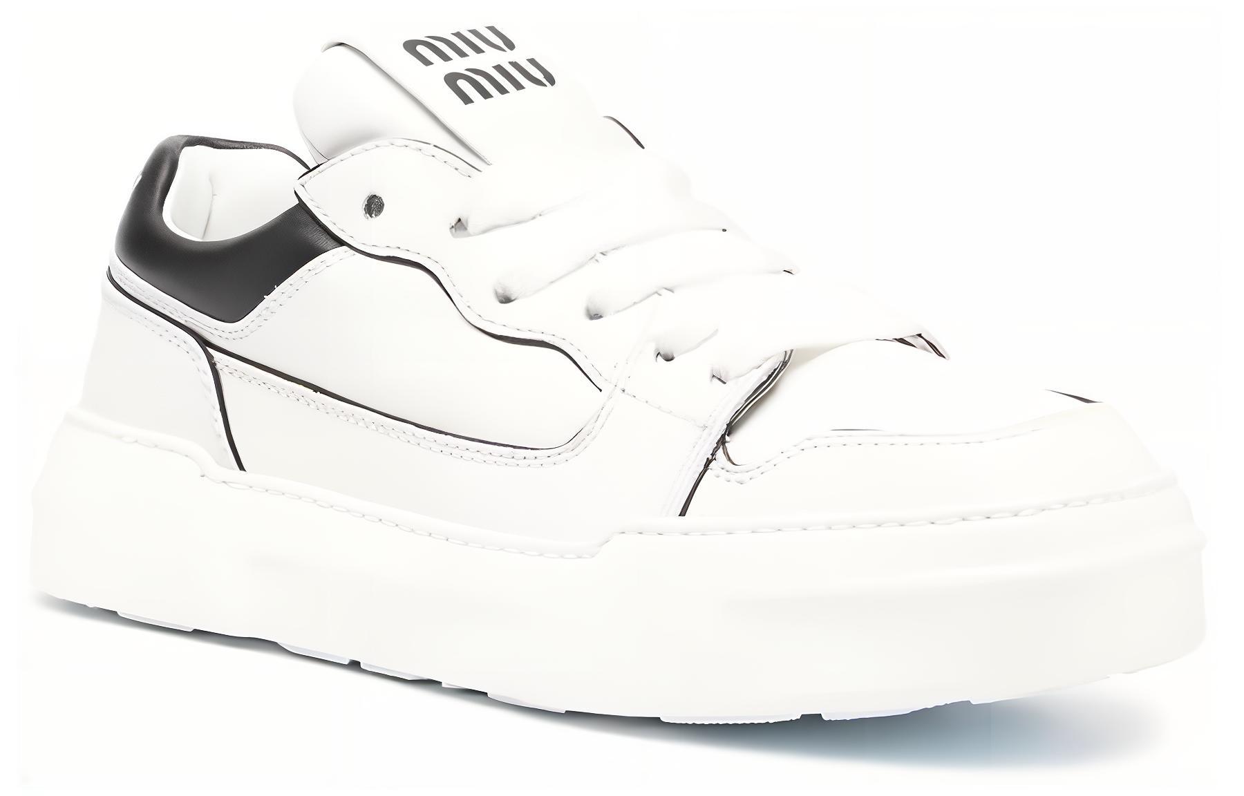 Lookbook (W) Sneaker in Pelle MIU MIU ''Nero e Bianco'' 5E838D_A21_F0964_F_005