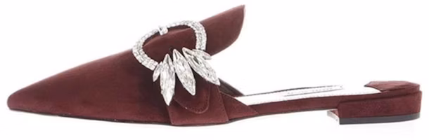 (Women) MIU MIU Leather Flat Slide 'Purple Red' 5S351B_QRG_F0399 (Women) MIU MIU Leather Flat Slide 'Purple Red' 5S351B_QRG_F0399