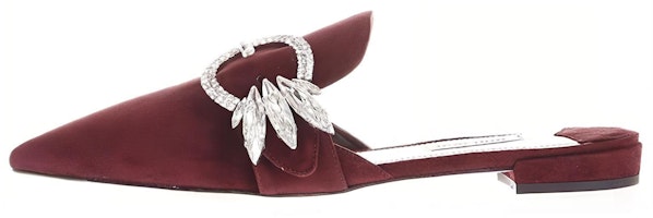 (Women) MIU MIU Leather Flat Slide 'Purple Red' 5S351B_QRG_F0399 (Women) MIU MIU Leather Flat Slide 'Purple Red' 5S351B_QRG_F0399