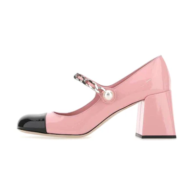 (W) MIU MIU Leather High-Heeled Shoes 'Pink'