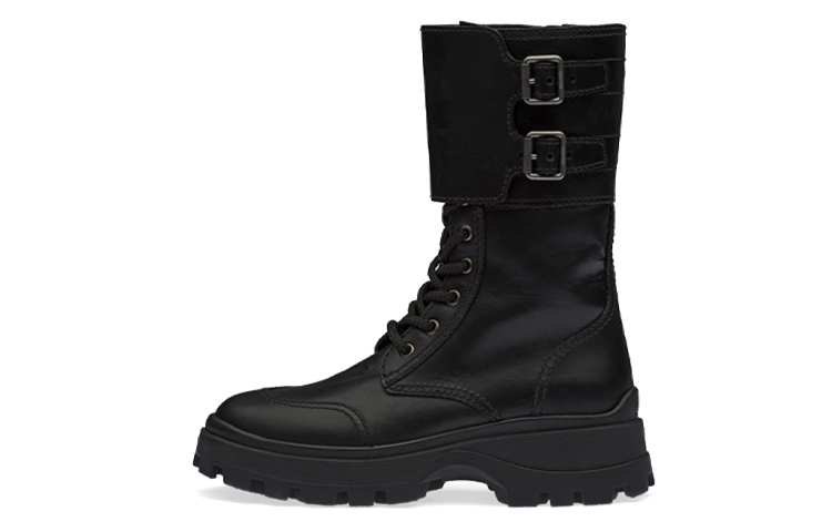 (Women) MIU MIU Leather High-Top Sneakers 'Black' 5U296D_3KL9_F0002_F_030