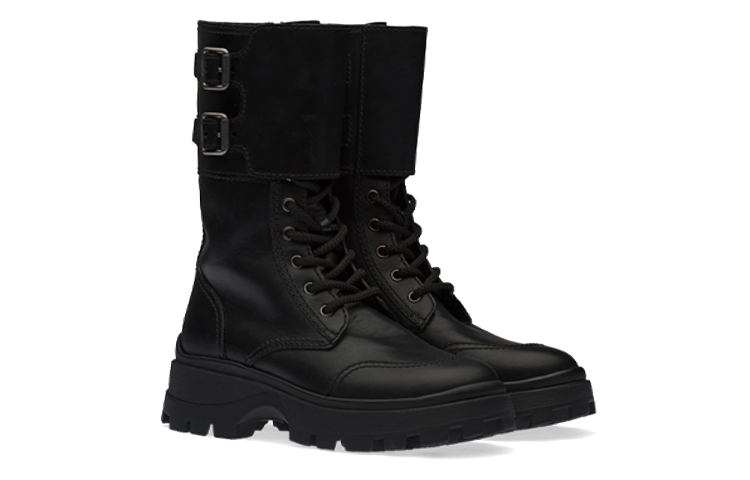 Lookbook (W) MIU MIU Leder High-Top-Sneaker ''Schwarz'' 5U296D_3KL9_F0002_F_030