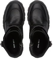 Shop (W) Sneakers Tinggi MIU MIU Kulit 'Hitam' 5U296D_3KL9_F0002_F_030