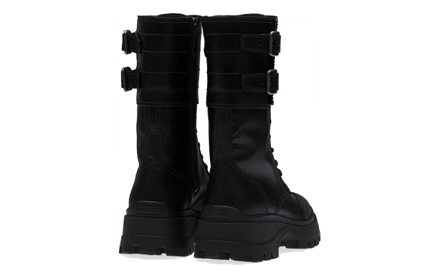 Purchase (W) MIU MIU Leder High-Top-Sneaker ''Schwarz'' 5U296D_3KL9_F0002_F_030