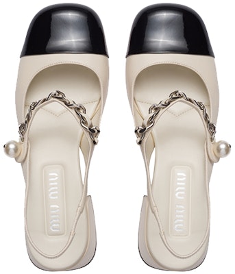 (W) MIU MIU Sepatu Hak Tinggi Kulit 'Ivory' 5I460D_3L4I_F0A72_F_DX35 Lookbook (W) MIU MIU Sepatu Hak Tinggi Kulit 'Ivory' 5I460D_3L4I_F0A72_F_DX35