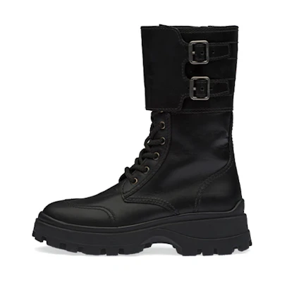 (W) MIU MIU Leather High-Top Sneakers 'Black'