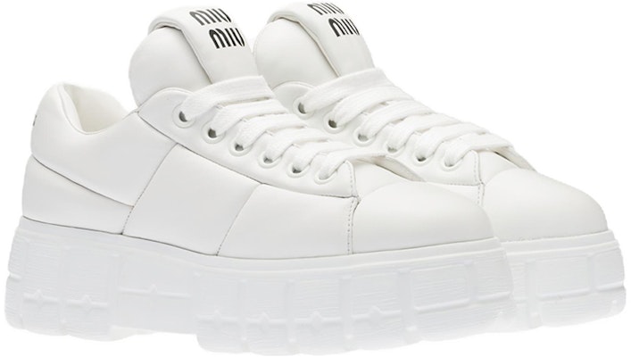 (Women) MIU MIU Leather Lace-Up 'Fashion White' 5E876D_038_F0009_F_050 Order (Women) MIU MIU Leather Lace-Up 'Fashion White' 5E876D_038_F0009_F_050