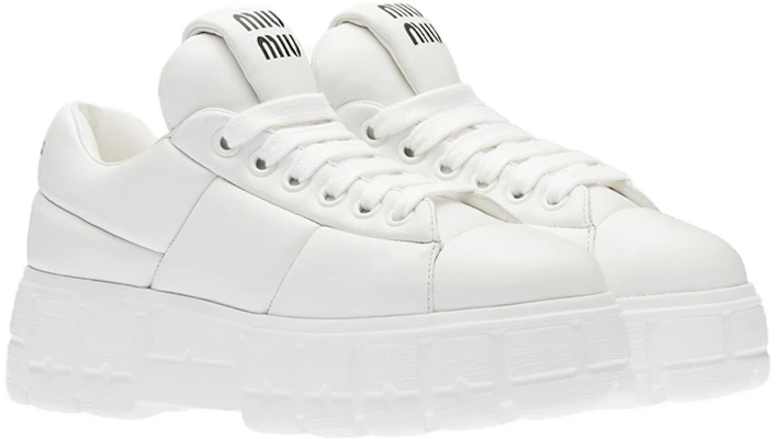 (W) MIU MIU Cuir Lacé ''Blanc Mode'' 5E876D_038_F0009_F_050 Order (W) MIU MIU Cuir Lacé ''Blanc Mode'' 5E876D_038_F0009_F_050