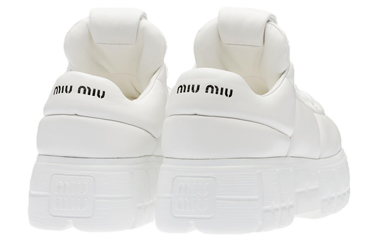 Shop (W) MIU MIU Zapatos de Cuero Blancos con Cordones 'Fashion White' 5E876D_038_F0009_F_050