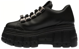 (Women) MIU MIU Leather Lace-Up Derby 'Black Platform' 5E679D_A21_F0002_F_085 (Women) MIU MIU Leather Lace-Up Derby 'Black Platform' 5E679D_A21_F0002_F_085