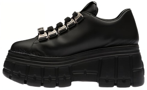 (W) MIU MIU Sepatu Derby Tali Kulit 'Black Platform' 5E679D_A21_F0002_F_085 Buy (W) MIU MIU Sepatu Derby Tali Kulit 'Black Platform' 5E679D_A21_F0002_F_085