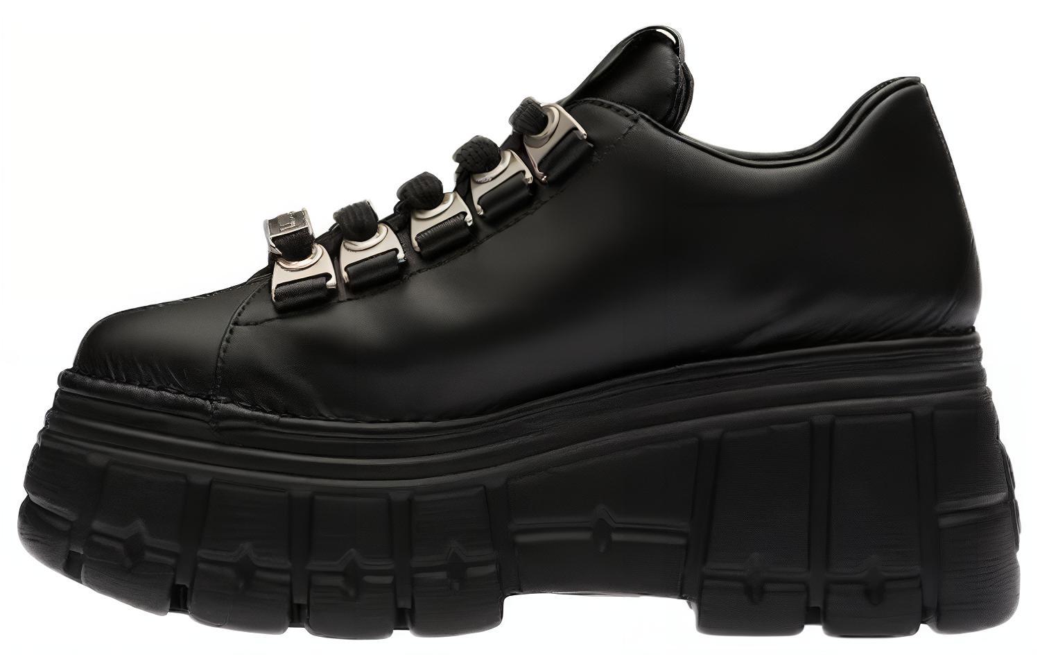 (Women) MIU MIU Leather Lace-Up Derby 'Black Platform' 5E679D_A21_F0002_F_085