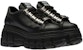 (W) MIU MIU Kasut Derby Kulit Bertali 'Platform Hitam' 5E679D_A21_F0002_F_085